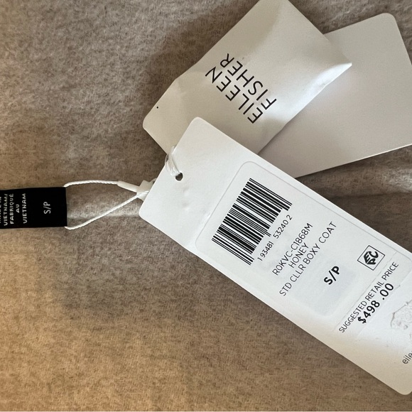 EILEEN FISHER Doubleface Wool Cashmere Boxy Coat - Picture 5 of 5